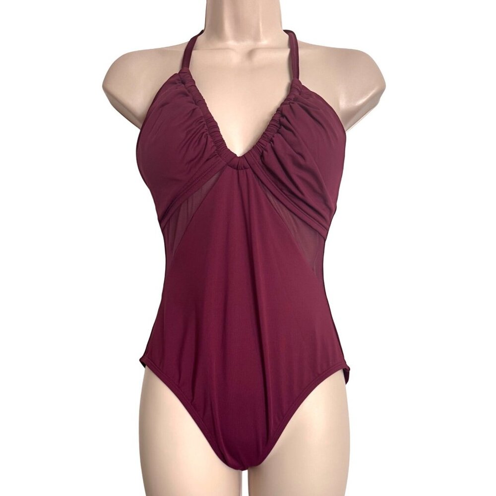 Bleu Rod Beattie Size 8 One Piece Bathing Suit Pomegranate NWT $125